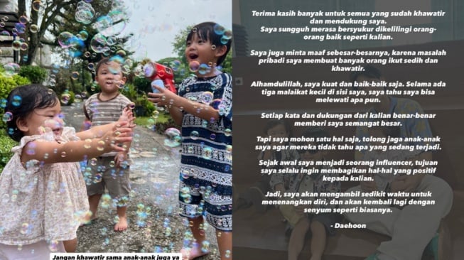 Na Daehoon Buka Suara Usai Diduga Diselingkuhi Jule, Sisipkan Pesan Pilu ke 3 Anak. [Instagram]