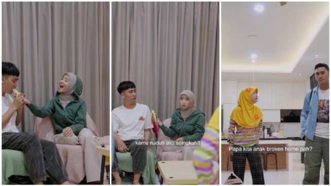 Komika Arafah Riyanti bikin parodi kisah asmara Na Daehoon dan Jule bareng Daffa Wardhana (Instagram)