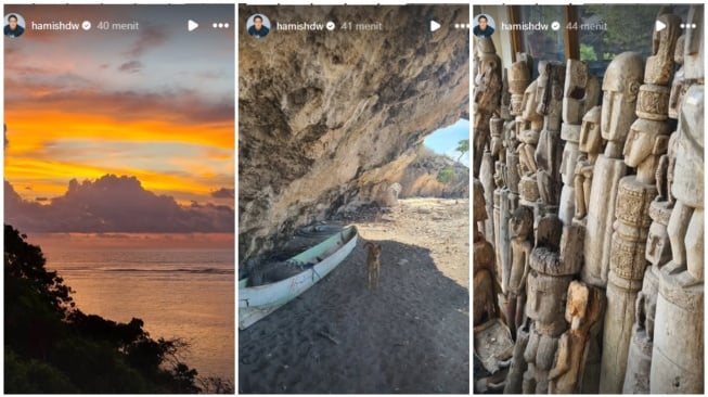 Hamish Daud berada di pantai saat kabar rumah tangganya di ujung tanduk (Instagram)