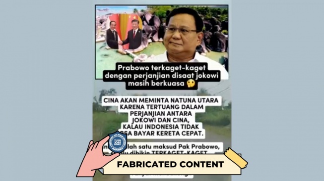 Hoaks Natuna Utara jadi jaminan utang Kereta Cepat Whoosh kembali beredar di media sosial. [Dok. Istimewa]