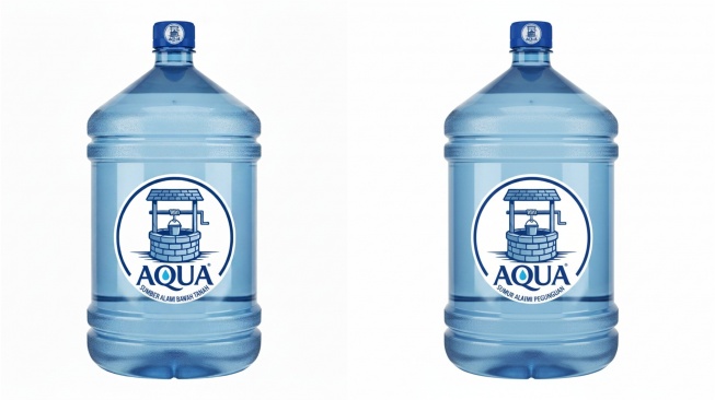 Logo baru Aqua yang disarankan netizen (TikTok/@sehataqua)