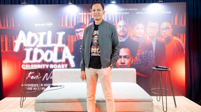 Edisi perdana Adili Idola akan menghadirkan Fedi Nuril sebagai roastee utama, yang memiliki polemik yang sangat tajam di dunia media sosial (Dok. Pribadi: GOLDLive Indonesia dan Comika Event)