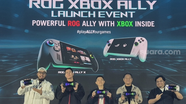 Peluncuran Asus ROG Xbox Ally dan Ally X di Jakarta, Kamis (23/10/2025). [Suara.com/Dythia]