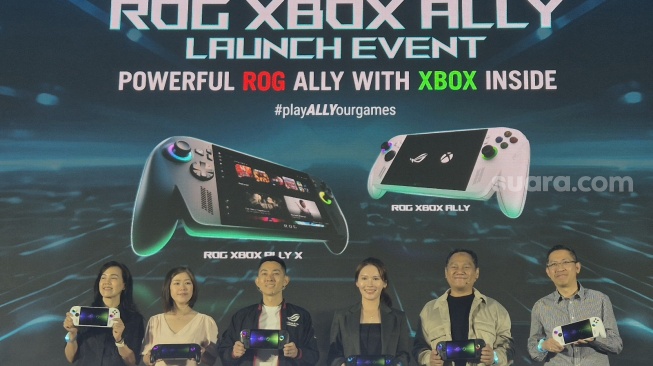 Peluncuran Asus ROG Xbox Ally dan Ally X di Jakarta, Kamis (23/10/2025). [Suara.com/Dythia]