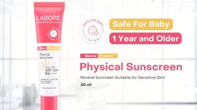 Sunscreen dengan kandungan zinc oxide. (Shopee)