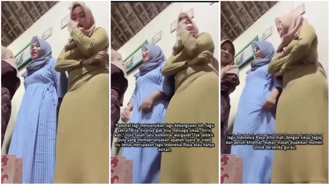 Bukan Berdiri Tegap, Wanita Ini Justru Asyik Bergoyang saat Indonesia Raya Berkumandang