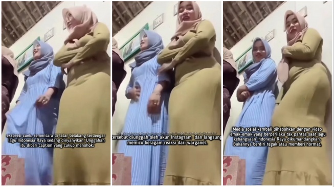 Seorang perempuan diduga melecehkan lagu kebangsaan Indonesia Raya (Instagram)