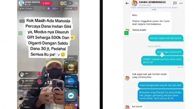 Penipuan di TikTok Live (Instagram)