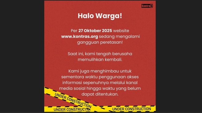 Website KontraS Diretas! Netizen Murka, Curigai Upaya Pembungkaman Informasi