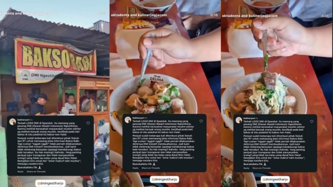 Warung Bakso Legendaris Jual Babi, DMI pasang spanduk peringatan warung bakso babi di Bantul (Ins