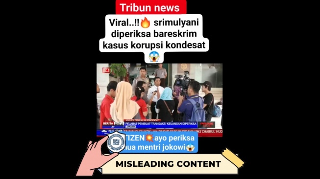 Hoaks Sri Mulyani diperiksa Bareskrim. [Dok. Istimewa]