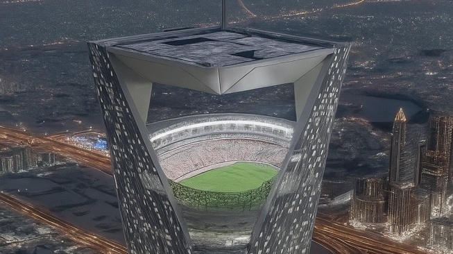 Gila! Arab Saudi Bakal Bangun Stadion di Atas Pencakar Langit untuk Piala Dunia 2034