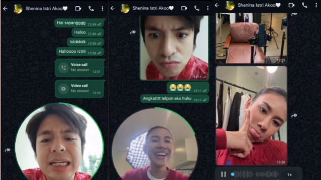 Saling Kirim Video Pendek, Shenina Cinnamon Panggil Angga Yunanda Suam!