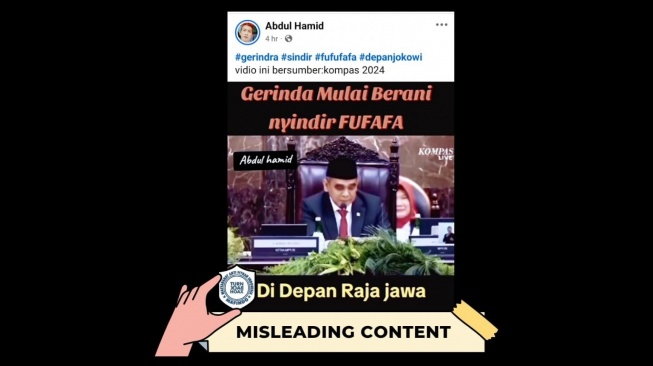 Hoaks Ketua MPR Ahmad Muzani berpantun sebut Wapres Fufufafa. [Dok. Istimewa]