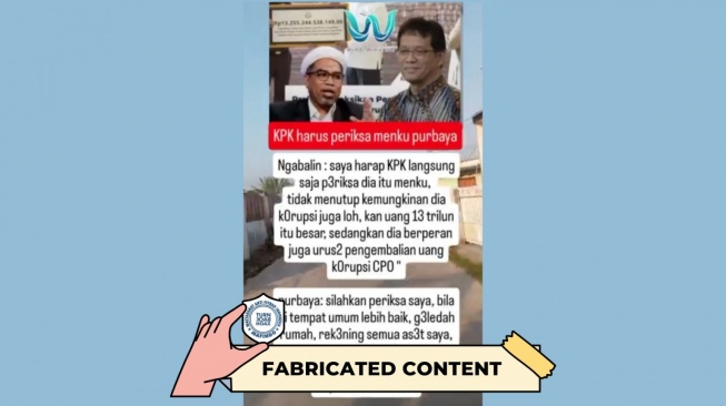 Hoaks Ali Ngabalin minta KPK periksa Menkeu Purbaya. [Dok. Istimewa]