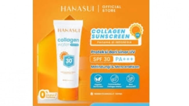 hanasui collagen water sunscreen spf 30 untuk kulit apa. (Instagram Hanasui)