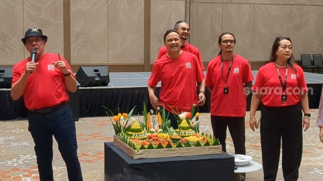 Suasana kunjungan tim Java Festival Production ke lokasi Java Jazz 2026 di NICE PIK 2, Tangerang, Kamis, 30 Oktober 2025. [Suara.com/Adiyoga Priyambodo]