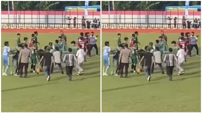 Sportivitas Dipertanyakan, Viral Final Porprov Sumsel 2025 Ricuh di Lapangan Sekayu