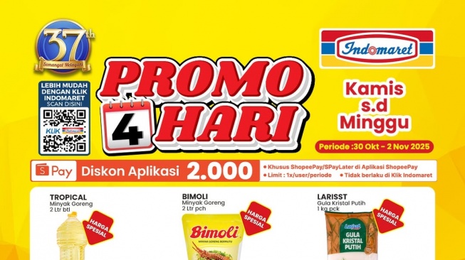 Katalog Promo 4 Hari Indomaret Sampai 2 November 2025, Diskon hingga 35 Persen