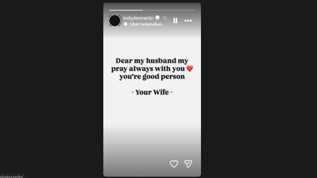 Unggahan Beby Leonardo, istri Onad setelah dikabarkan ketangkap bersama (Instagram/@bebyleonardo)