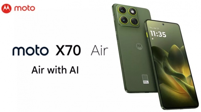 Moto X70 Air Rilis: HP Midrange dengan Bodi Super Tipis 6 mm dan RAM 12 GB