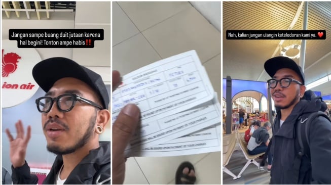 Seorang pria membagikan pengalaman bayar bagasi pesawat dengan total Rp10,5 Juta (Instagram)
