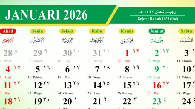 Link Download Kalender 2026 versi PDF Lengkap Daftar Libur Nasional, Cuti Bersama dan Long Weekend