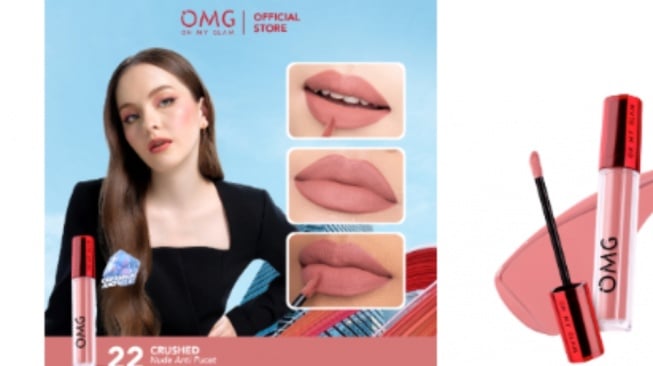 OMG Oh My Glam Matte Kiss Lip Cream Shade 22 – Crushed. [OMG]