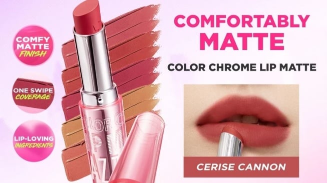 Lipstik untuk bibir kering yang murah dan tahan lama. (Shopee)