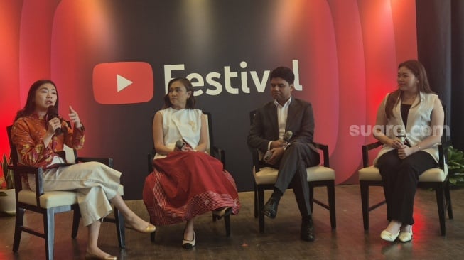 Jumpa pers YouTube Festival di Jakarta, Rabu (5/11/2025). [Suara.com/Dythia]