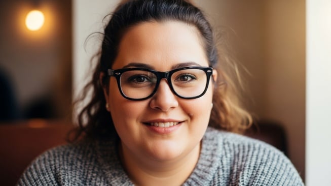 Bentuk kacamata wayfarer (Google Studio AI)