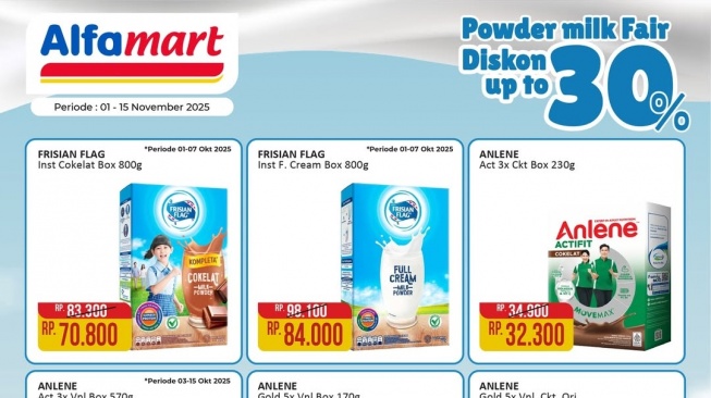 Diskon Menggila Belanja Susu Makin Hemat di Alfamart, Cek Katalog Di Sini
