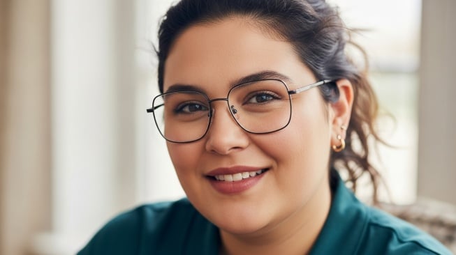 Bentuk kacamata kotak (Google Studio AI)