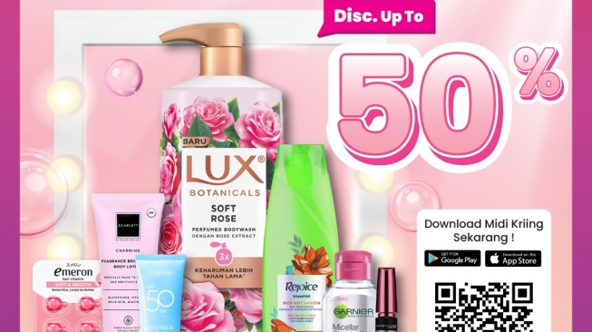 Produk Kecantik Diskon hingga 50 Persen di Beauty Fair Midi Kriing