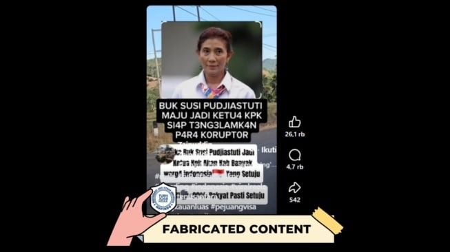 Hoaks Susi Pudjiastuti Maju Jadi Ketua KPK. [Dok. Istimewa]