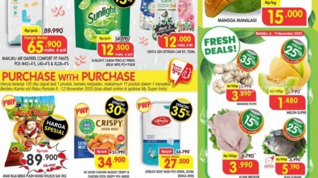 Promo Superindo Hari Ini 6 November 2025: Diskon Daging, Buah & Minyak Goreng