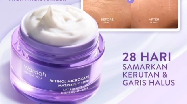 WARDAH Renew You Retinol Microcaps Matrixyl 3000 Lift & Rejuvenate Night Moisturizer (Shopee)