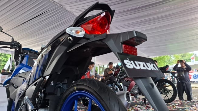 Suzuki Satria F150 Terbaru Resmi Masuk Pasar Indonesia. (SUARA.COM/Manuel Jeghesta)