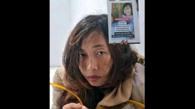 Tampang perempuan terduga pelaku penculikan bocah Bilqis di Makassar. (Ist/Twitter)