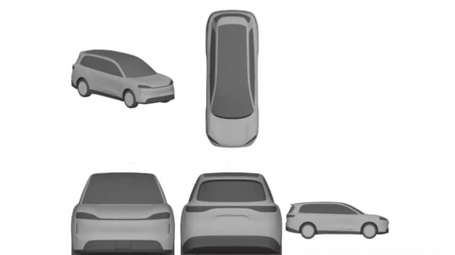 Desain paten mobil yang didaftarkan Huawei (DJKI)