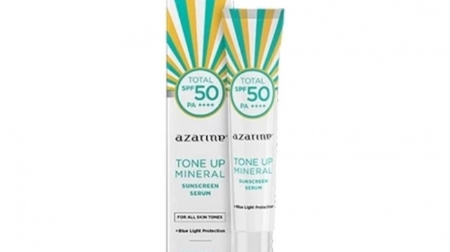Azarine Tone Up Mineral Sunscreen Serum SPF50 PA++++ (Dok. Shopee)