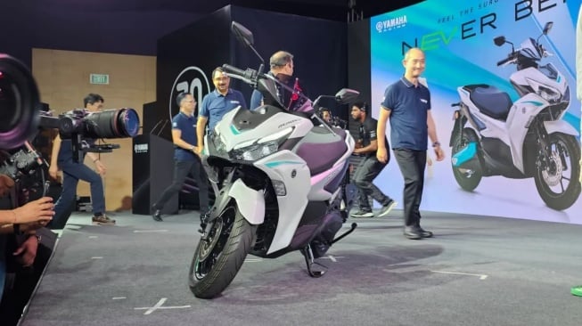 Yamaha Rilis Aerox Versi Listrik dengan Nama Aerox-e di India. (Foto: Yamaha India)