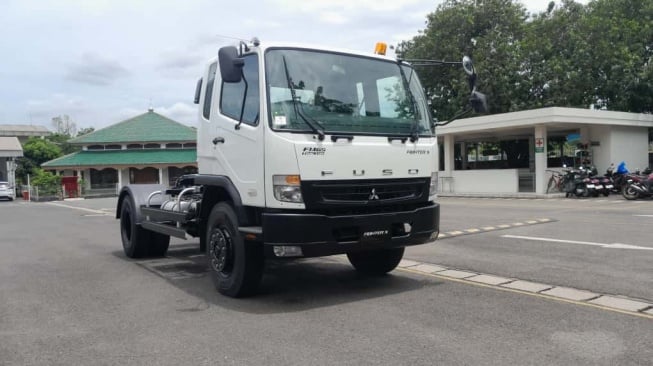 Fighter X Jadi Salah Satu Lini Produk Mitsubishi Fuso yang Diproduksi di PT Krama Yudha Ratu Motor (KRM), Cakung, Jakarta Timur. (Foto: SUARA.com/Manuel Jeghesta)