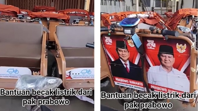 Becak Listrik Bergambar Prabowo Bikin Heboh, Warga: Kok Gibran Nggak Ada?
