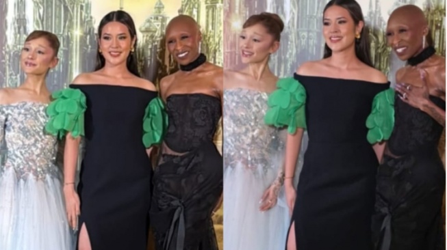 Raisa Akrab dengan Ariana Grande di Premiere Film Wicked: For Good, Bawa Oleh-Oleh Buat Zalina