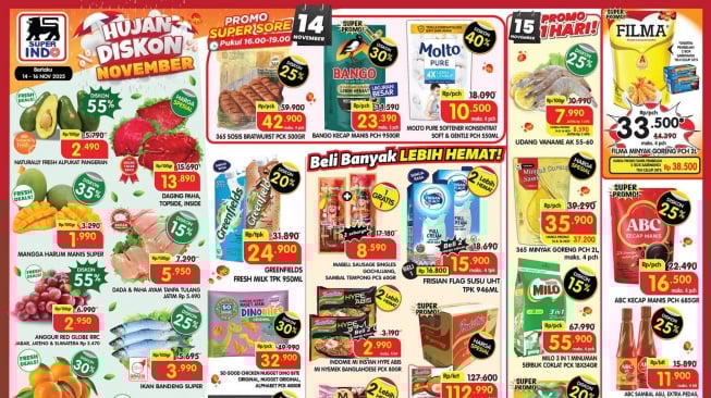 Promo Superindo Hari Ini: Katalog Diskon Terbaru 14-16 November 2025 Minyak hingga Popok