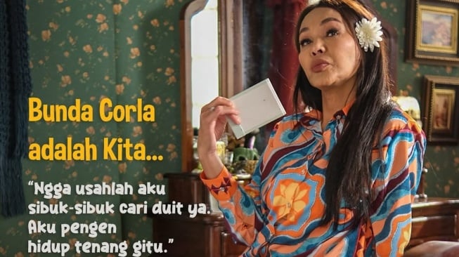 Penampilan Bunda Corla di film Mertua Ngeri Kali. [Instagram]