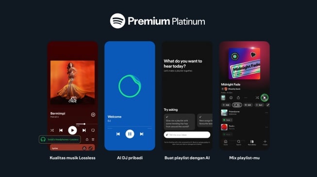 Fitur-fitur di dalam paket Spotify Premium Platinum. [Spotify]
