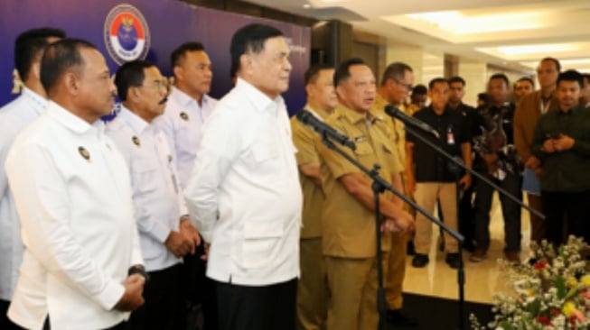 Mendagri Muhammad Tito Karnavian saat konferensi pers usai Rapat Koordinasi Perencanaan dan Pengendalian (Rakorendal) Pengelolaan Batas Wilayah Negara dan Kawasan Perbatasan Tahun 2025 (Dok: Kemendagri)