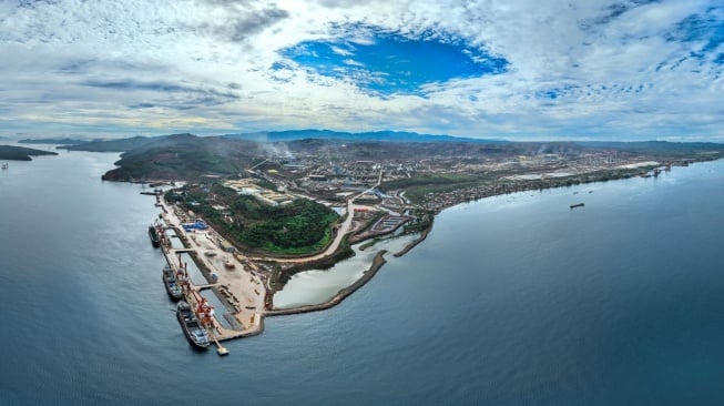 Gambar aerial area pertambangan dan pemrosesan nikel milik Harita  (Dok: Harita)